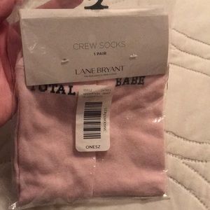 Lane Bryant NEW pink crew socks